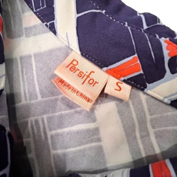 TUCKERNUCK PERSIFOR WINPENNY DRESS Geometric Preppy SIZE‎ SMALL EUC $228 RETAIL - Picture 6 of 12